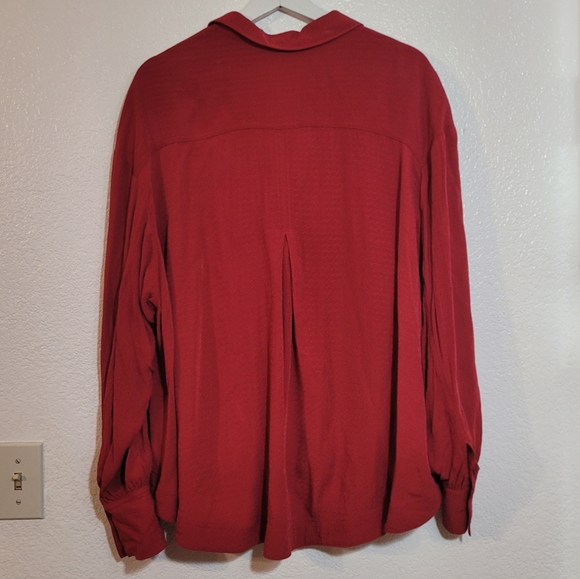 🔴SOLD🔴Free People Erin's Jacquard Oversize Button Front Top Size M - Picture 6 of 7